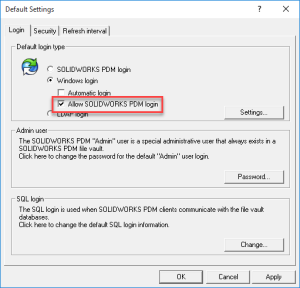 SOLIDWORKS PDM Login